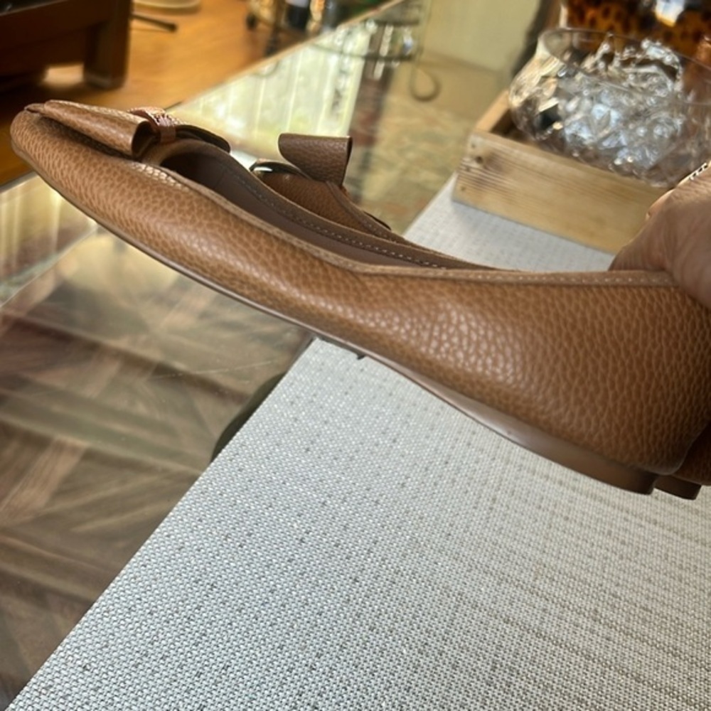 Ted Baker London Sually Bow Tie Ballet Flats 37 Women’s Brown Tan Pump Shoes - Picture 4 of 9